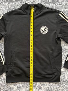 Brooklyn Brewery Vintage Black Track Jacket with White Stripes